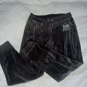 Juicy Couture Women's Velvet Fleece Lounge Pajama Pant with Rhinestones